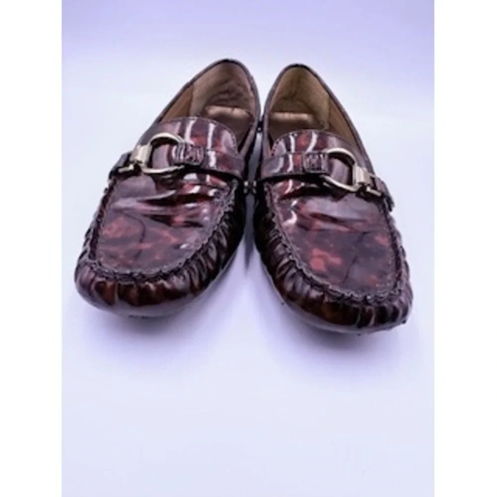 ANNE KLEIN iflex Tortioseshell Loafers Driving Moccasins Size 8.5 Old Money - Picture 4 of 7